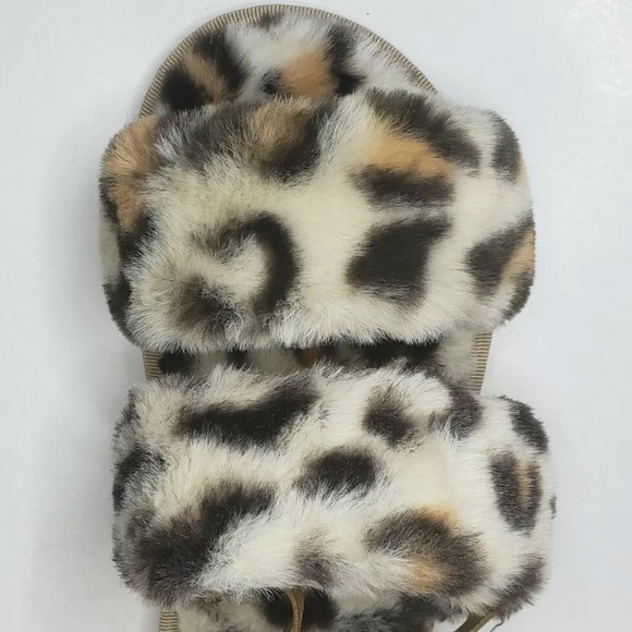 Fluffy Slippers Open Toe Plush Sandals Cozy - Picture 4 of 12
